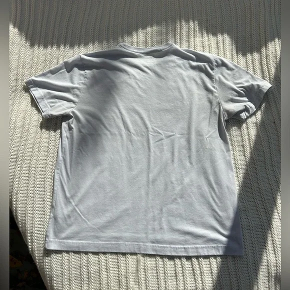 Pale Blue Short Sleeve Tee, Size L, George - Picture 3 of 3